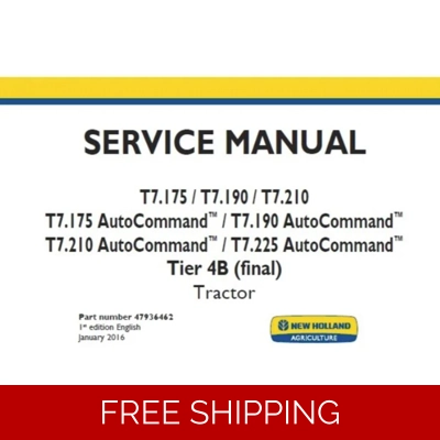 NEW HOLLAND T7.175 T7.190 T7.210 T7.175 AUTOCOMMAND T7.190 AUTOCOMMAND T7.210 AUTOCOMMAND T7.225 AUT